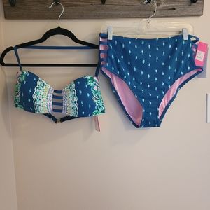 Macaw Blue Coconut Row Bikini